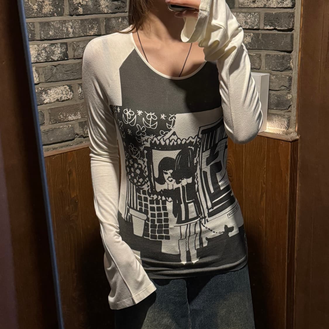 S) 지안프랑코 페레 GFF 아카이브 팝아트 벨 슬리브 티셔츠 상품이미지10