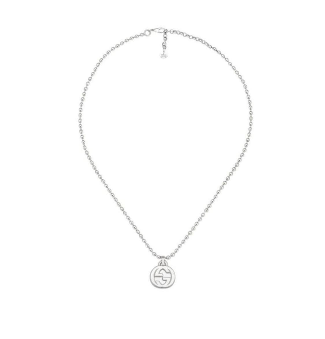 [Gucci] 구찌 인터로킹 G 실버 목걸이(빅사이즈) 상품이미지1