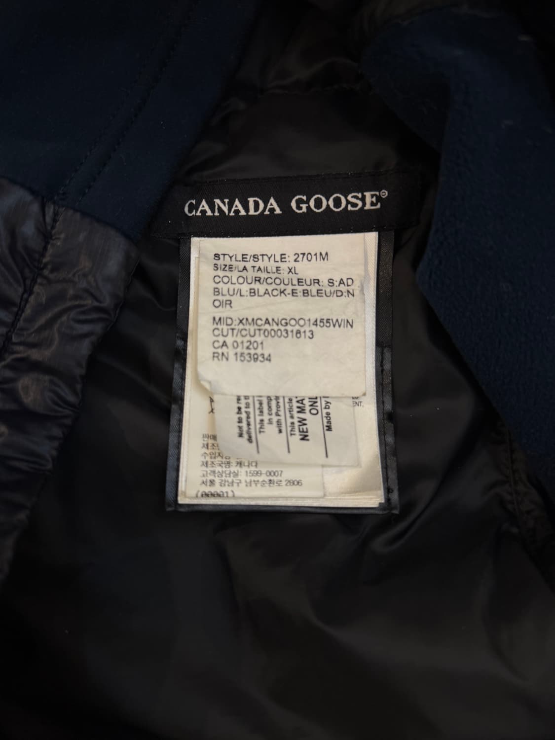 캐나다구스 하이브릿지 하이브리지 초 경량패딩 네이비 상품이미지7