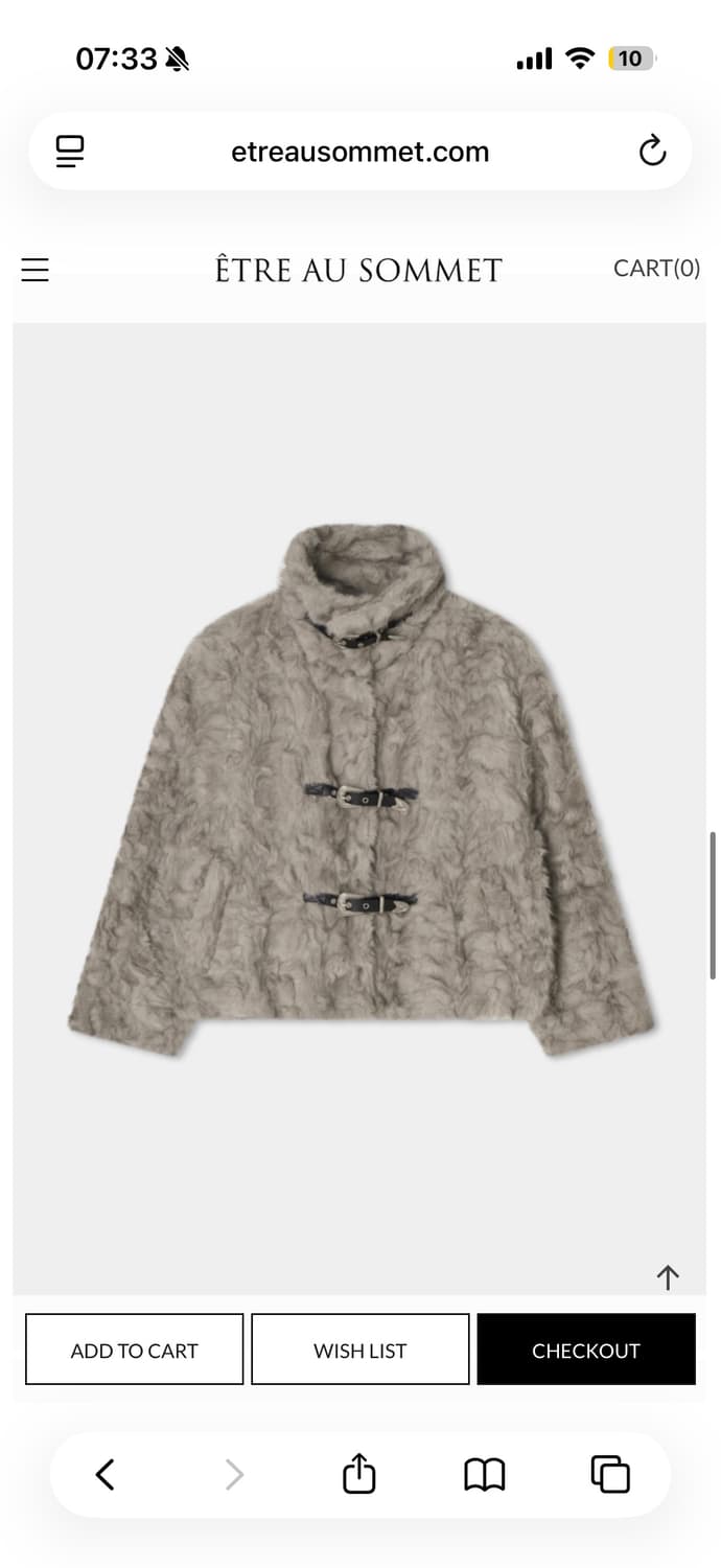 에뜨오소메 웨스턴 벨트 믹스 퍼 자켓 상품이미지3