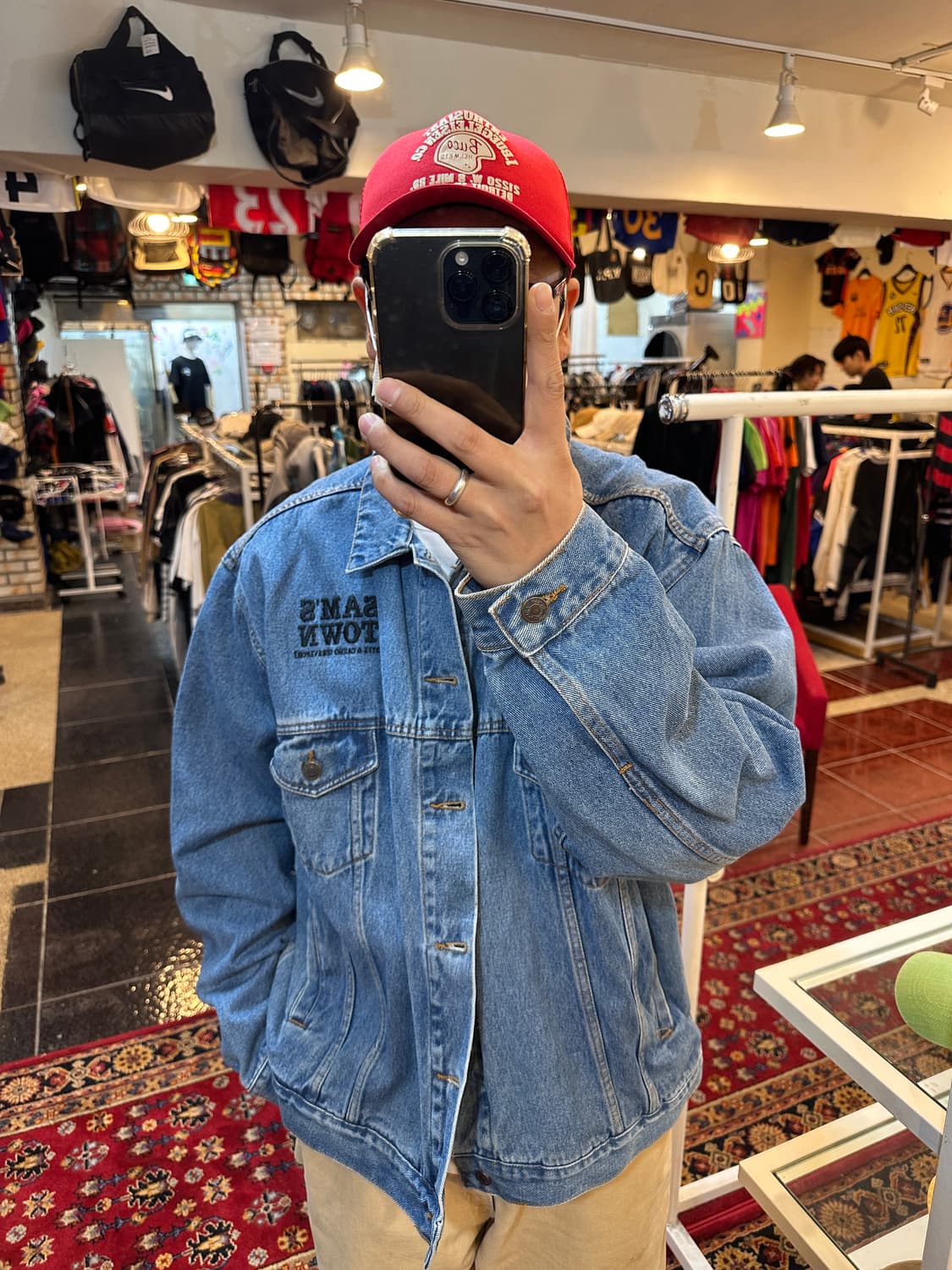 90s 빈티지 샘스타운 라스베가스 오버핏 데님자켓 2XL 상품이미지9