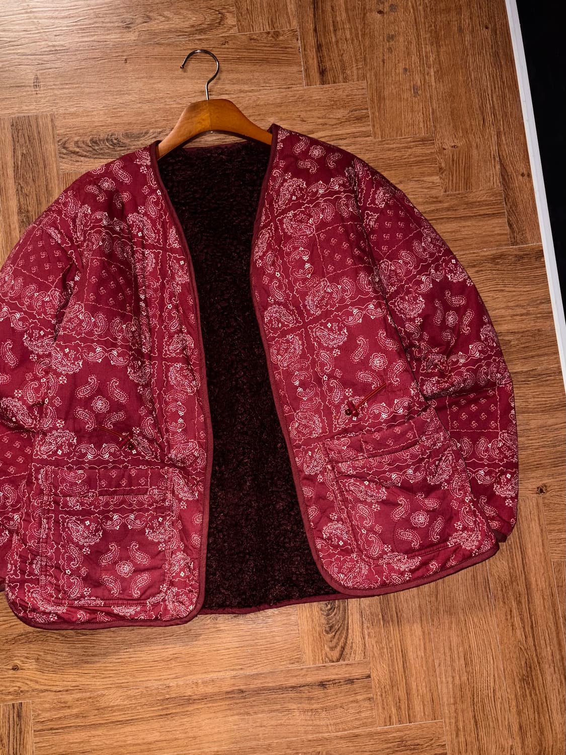 버커루 페이즐리 양털 퀄팅자켓 상품이미지2