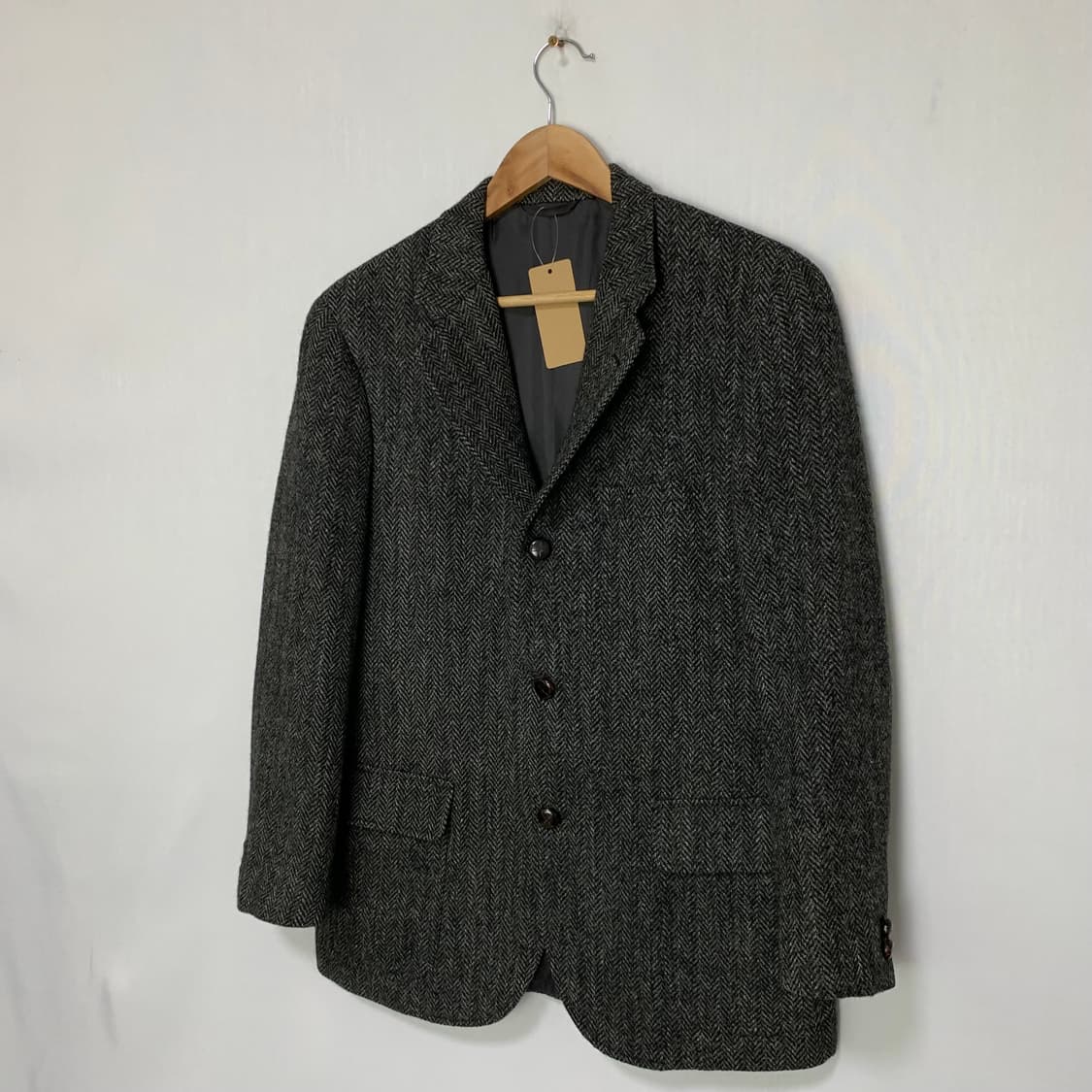 해리스 트위드 빈티지 헤링본 블레이저 울 자켓 남성 남녀공용 상품이미지2