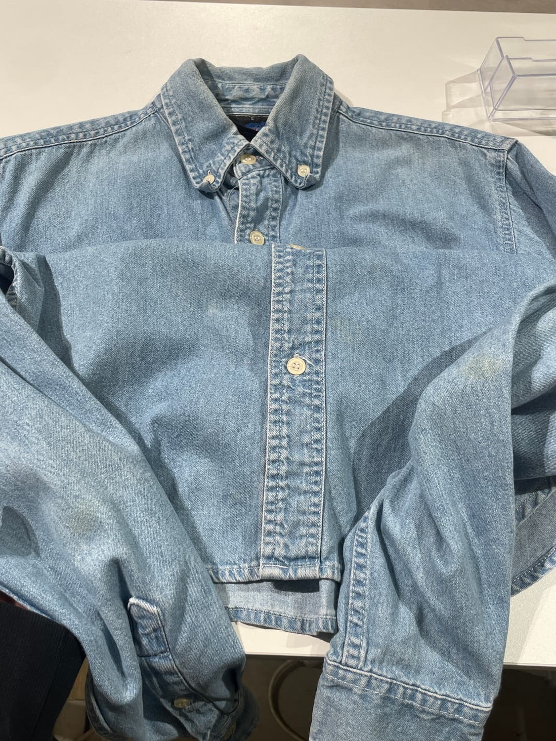 플래닛 할리우드 연청 싱글 포켓 데님 셔츠 상품이미지9