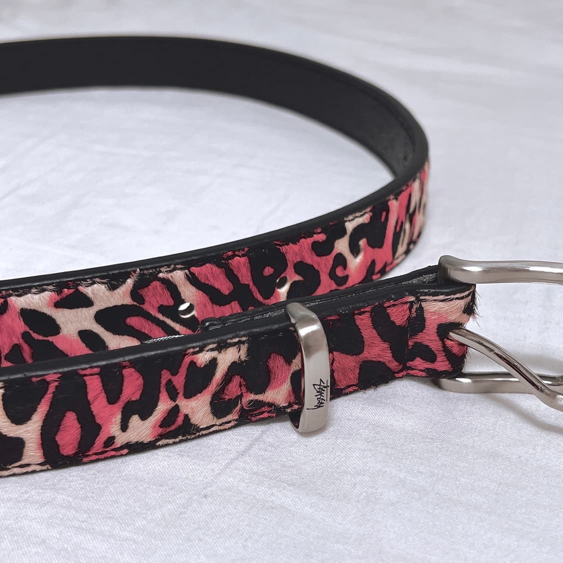 스투시 레오파드 벨트 핑크 새상품 s/m 상품이미지3