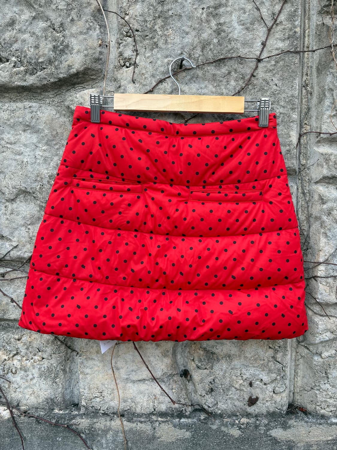 르꼬끄 패딩 땡땡이 패턴 미니스커트 빈티지 여성 치마 상품이미지2