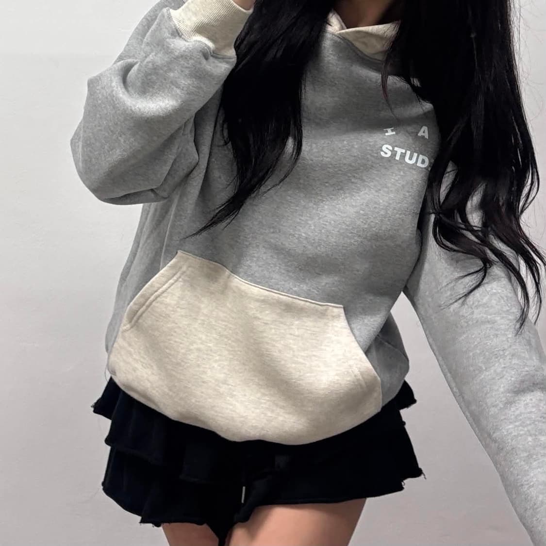 iab 아이앱 스튜디오 컬러블록 스웻 셔츠 후드티(M) 상품이미지2