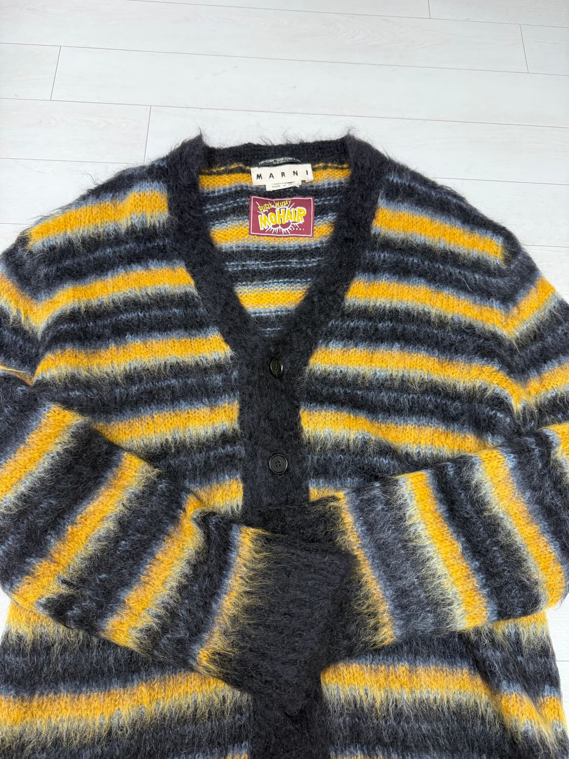 10꼬르소구매 한글텍)  마르니 모헤어 스트라이프 가디건 50사이즈  상 상품이미지3