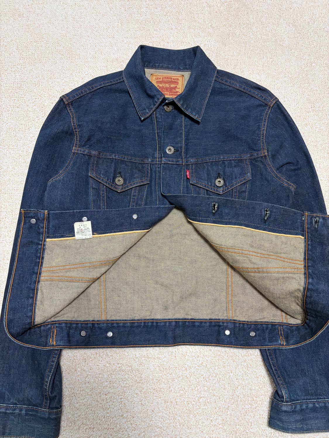 L) 90s 일본제 리바이스 70504 데님 트러커 자켓 3세대 상품이미지7