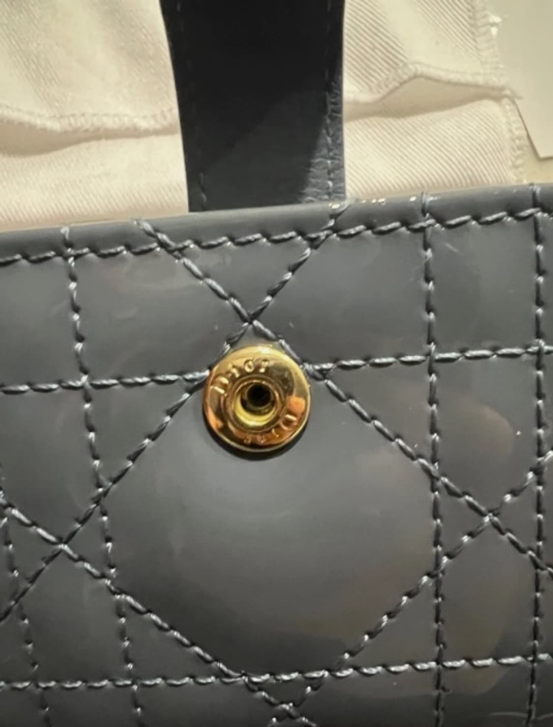 [정품] 디올 레이디디올 아코디언 카드홀더 데님블루 카나쥬 카프스킨 상품이미지4