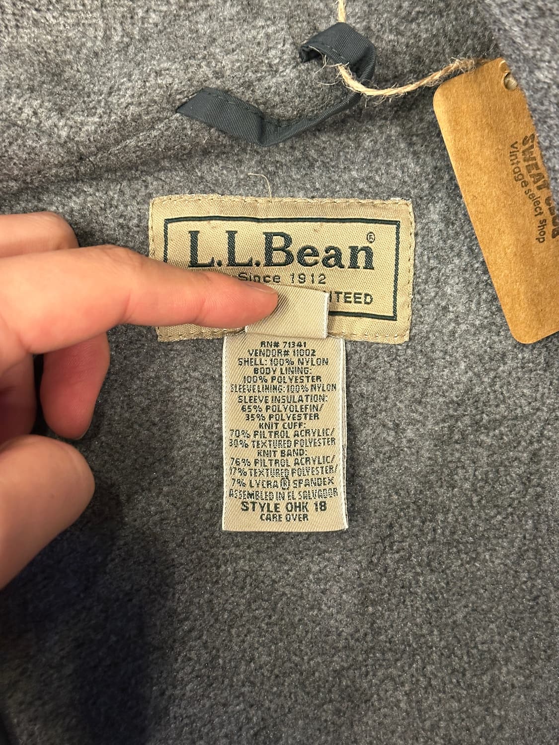 90s L.L.Bean 엘엘빈 웜업자켓 L 상품이미지6