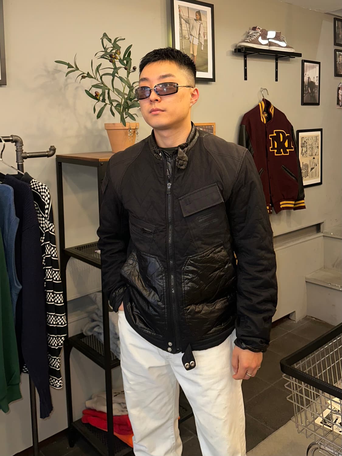 Diesel nylon/cotton multi quilted jacket 상품이미지1