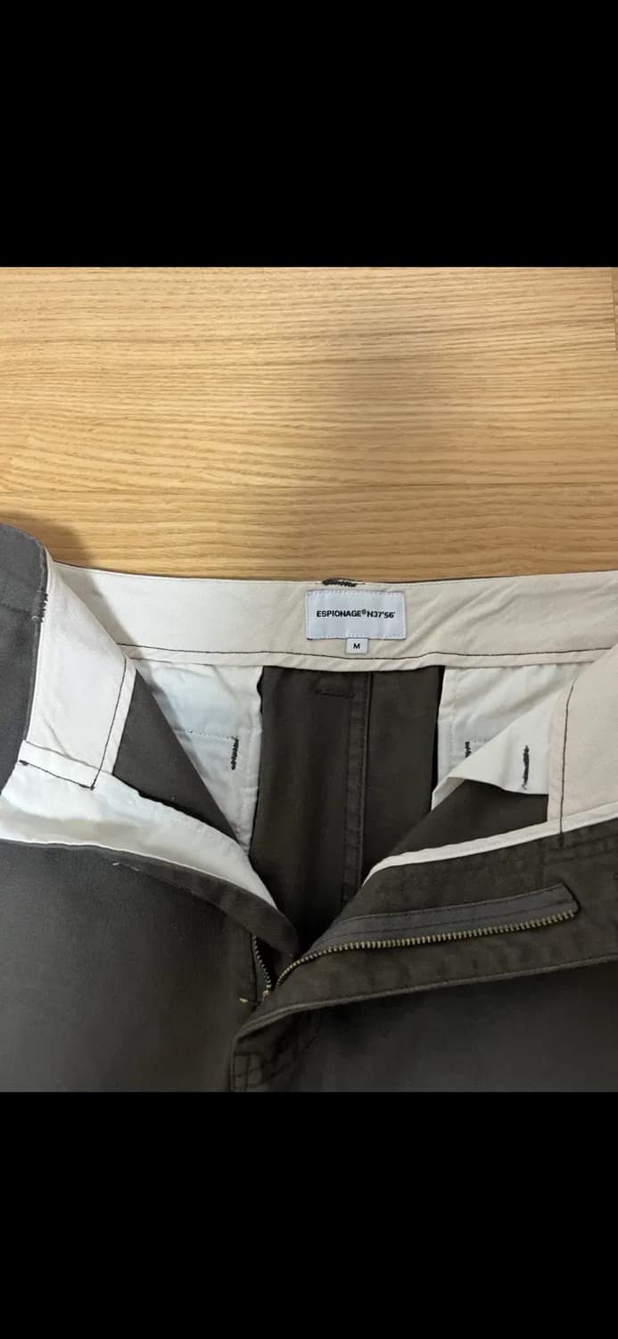 에스피오나지 Wide Officer Pants Taupe M 상품이미지5