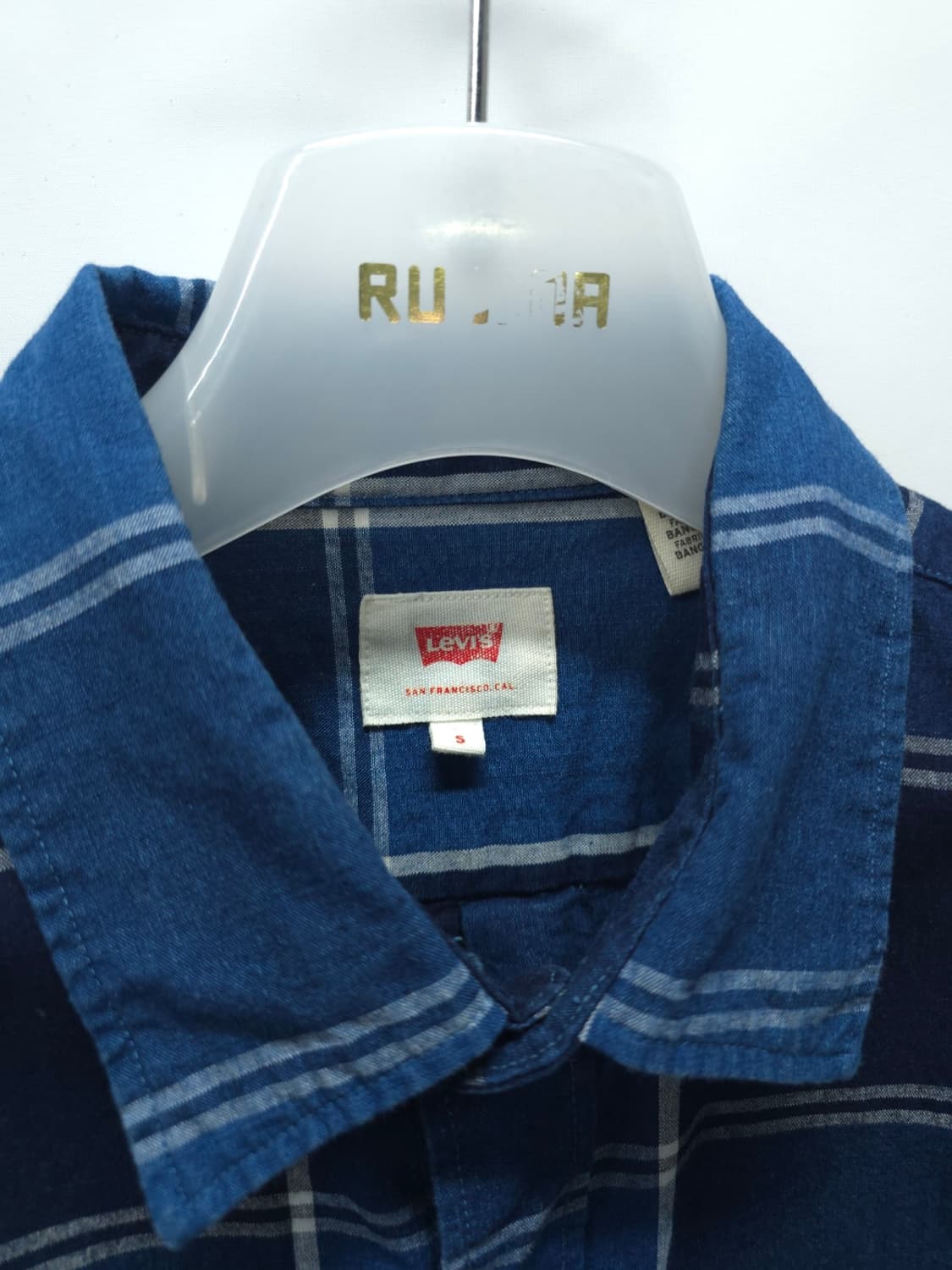 리바이스 남성 블루 체크 워크 셔츠 (95) 상품이미지4