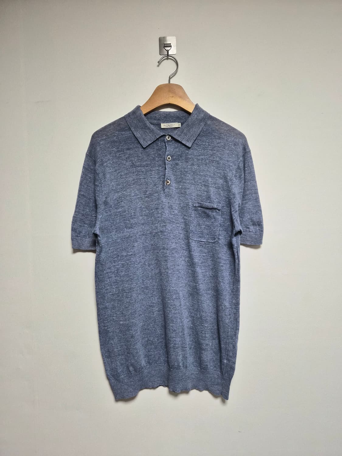 수트서플라이 니트 반팔 카라티 M - T146 상품이미지1