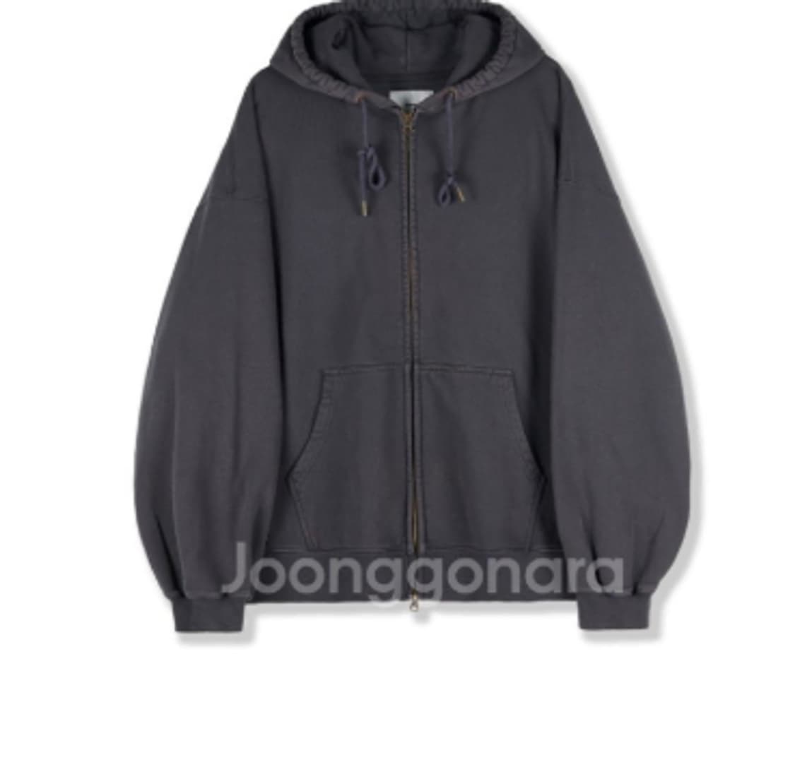 [3] 퍼렌 워시드 빈티치 후드집업 차콜 상품이미지1