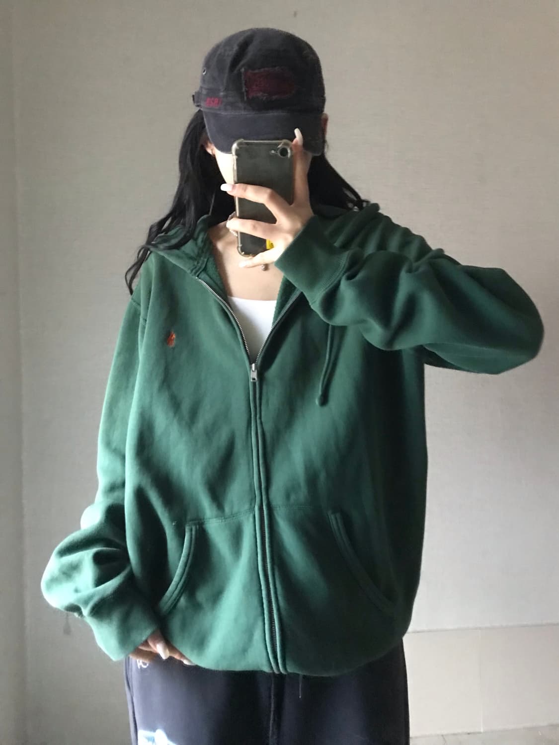 폴로 그린 후드집업 상품이미지3