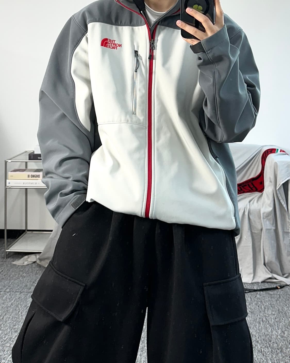 노스페이스 그레이 소프트쉘 자켓 XL 상품이미지3