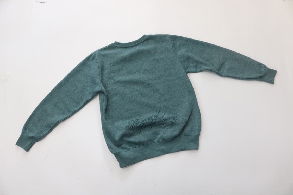 빈티지 네이티브 그래픽 멜란지 그린 스웻셔츠 상품이미지6