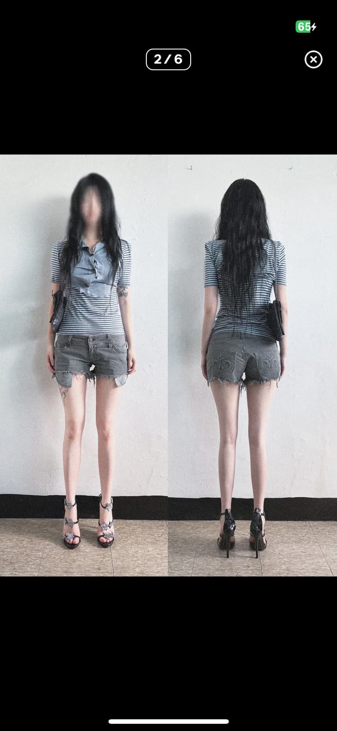 비비안웨스트우드 레드라벨 언밸런스 드레이프 하프셔츠 상품이미지2