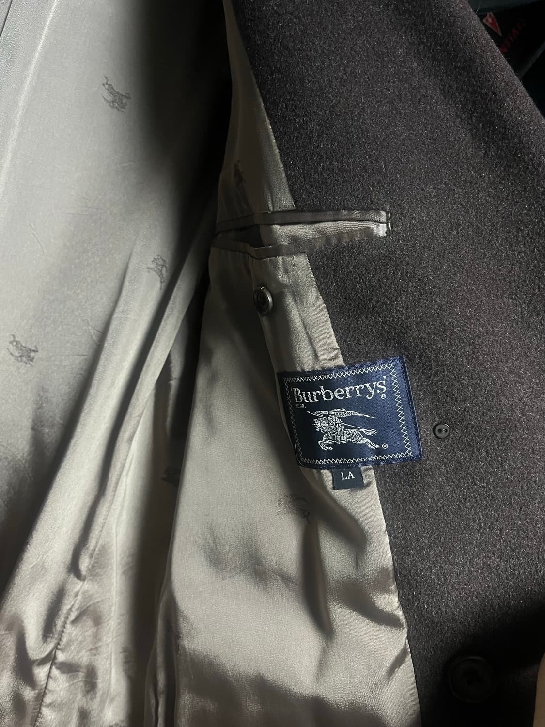 빈티지 버버리 더블 브라운 코트 판매 상품이미지3