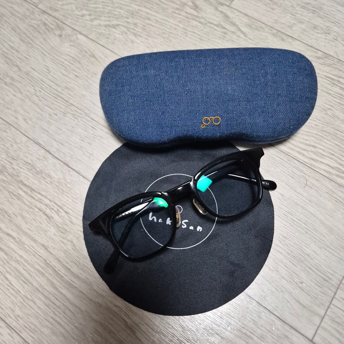 새상품급 백산안경 하쿠산메가네 포스트 POST 올블랙 [틴트 렌즈] 상품이미지1