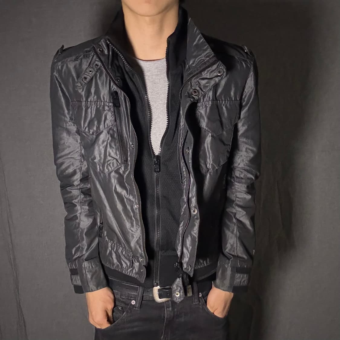 BUCKAROO double zip-up nylon jacket 상품이미지2