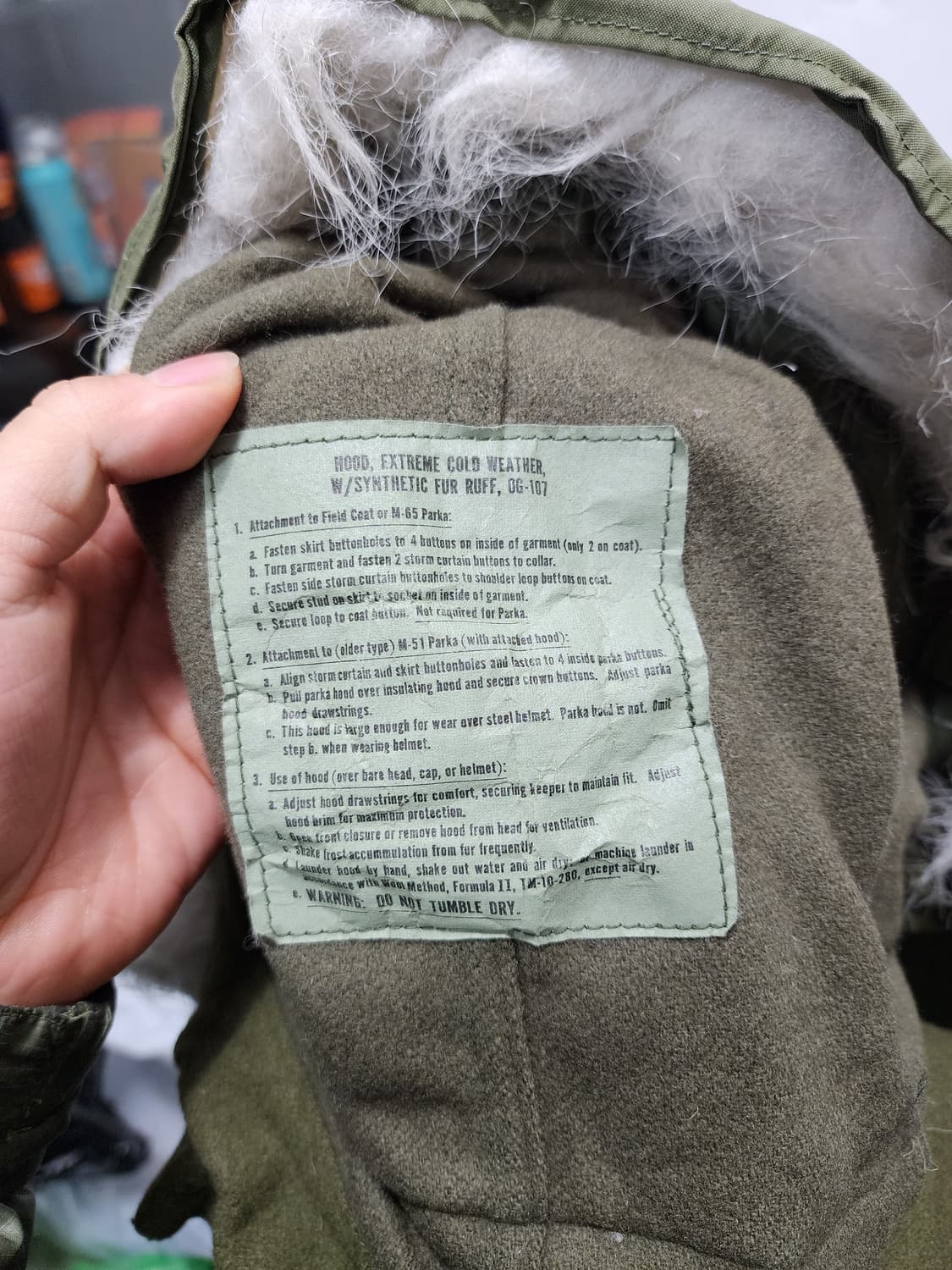 m65 밀리터리 피쉬테일 개파카 후드 상품이미지5