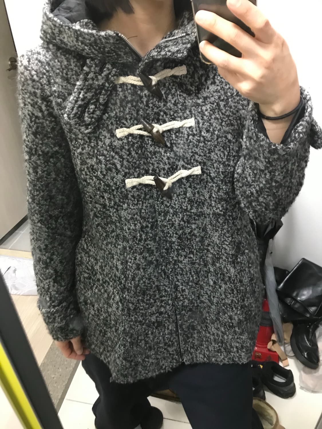 빈티지 혼방 하프 코트 상품이미지8