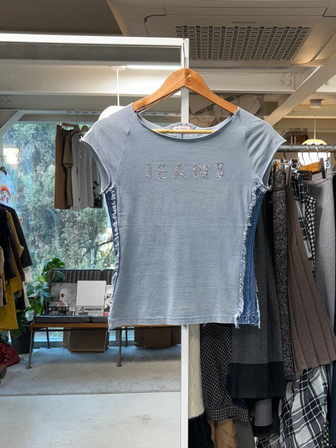 Max&co 데님 레이어드 탑 상품이미지1