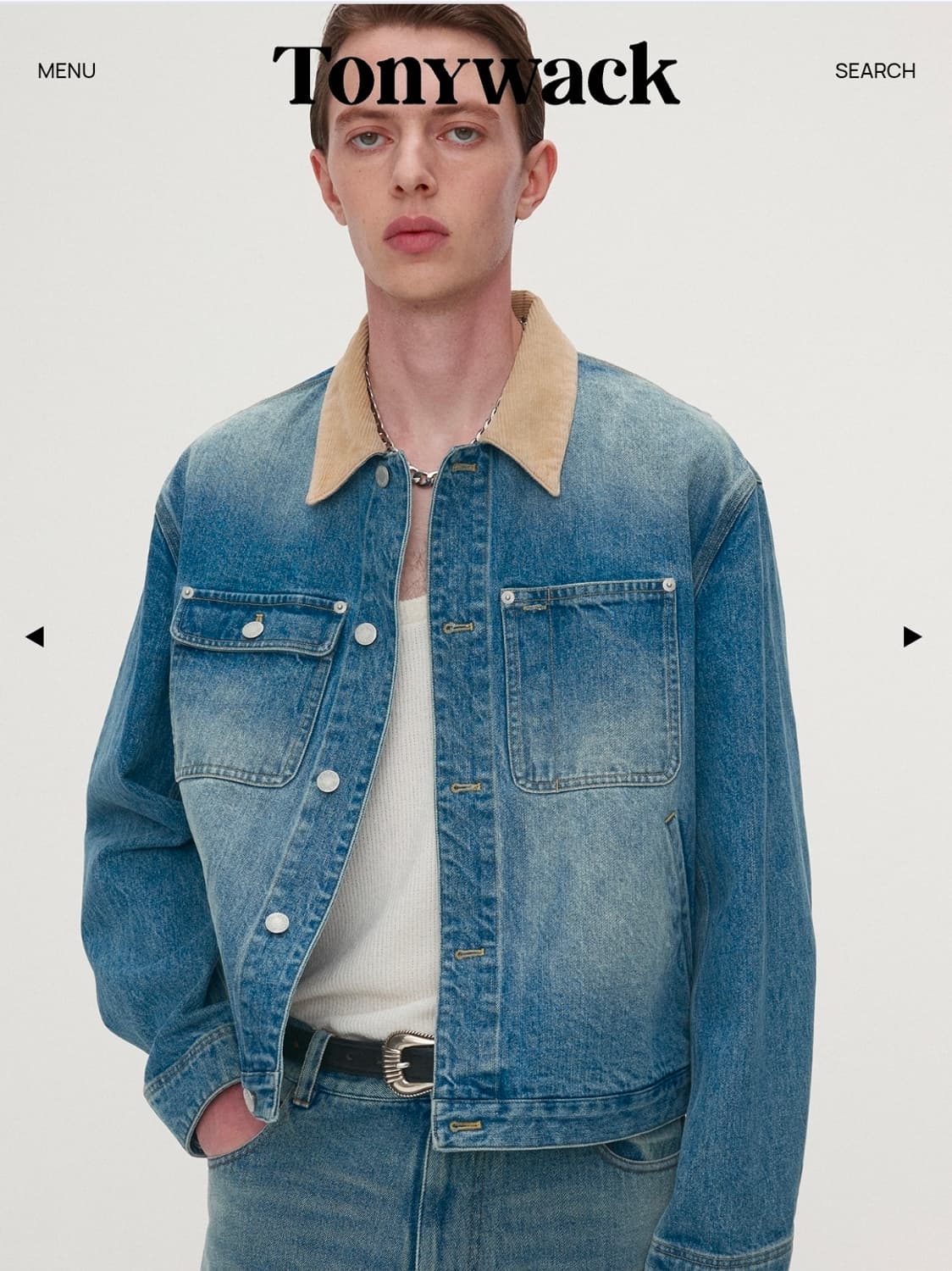 토니웩 덩가리 코듀로이 데님자켓 상품이미지2