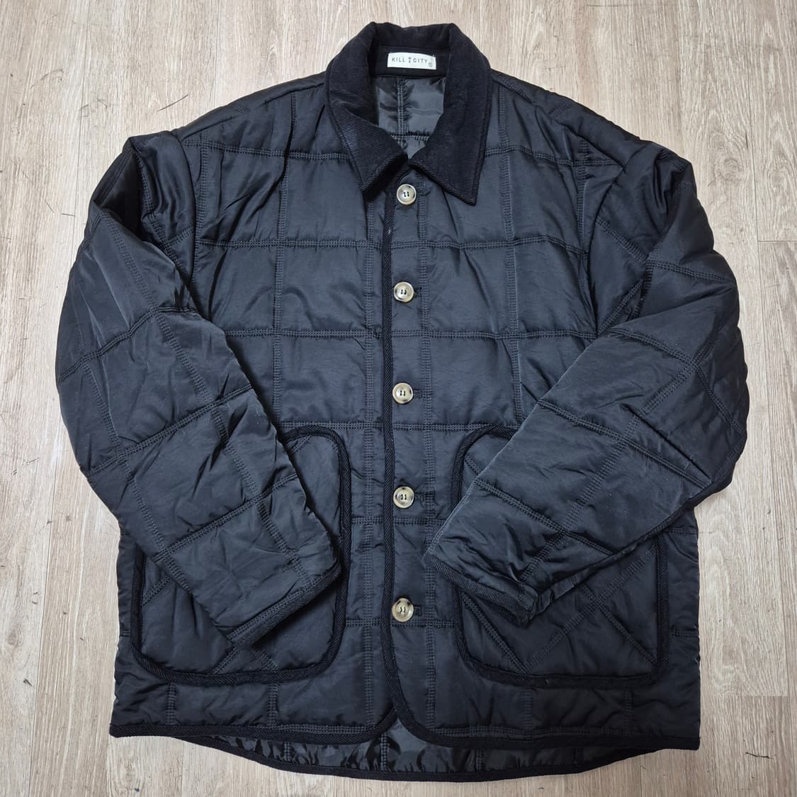 킬시티 코듀로이 카라 경량패딩 퀼팅점퍼 상품이미지1