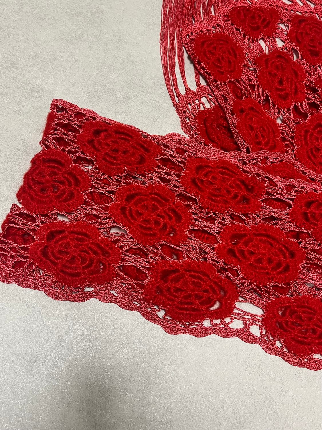 Vintage Red rose scarf 상품이미지2