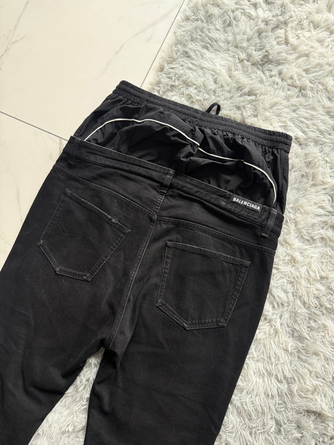 발렌시아가 레이어드 플레어 팬츠 L 상품이미지5