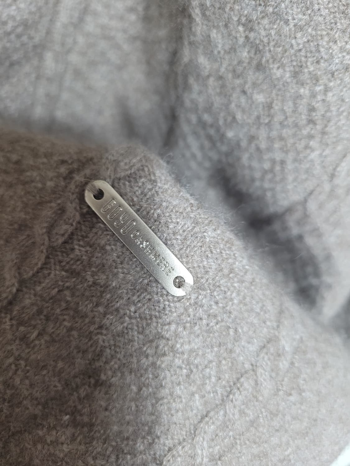 고요 캐시미어 100% 케이블 버튼 빅 숄 상품이미지5