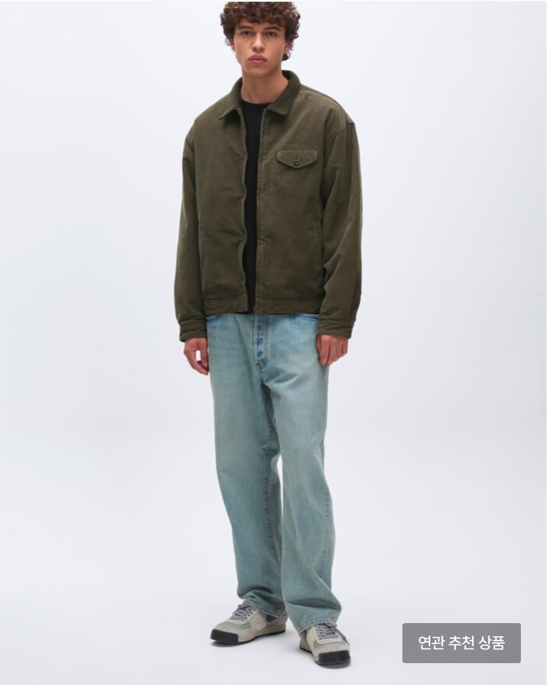 카키스 코듀로이 스윙자켓 다크올리브 L 상품이미지6