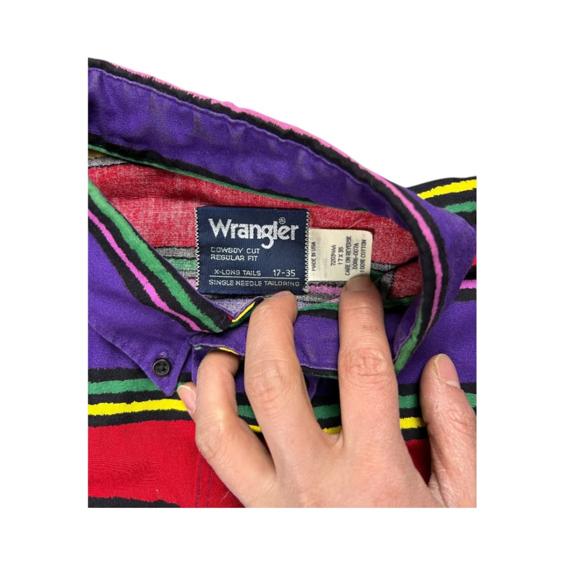 XL) 랭글러 USA 퍼플 멀티 스트라이프 웨스턴 셔츠 TS-044 상품이미지3