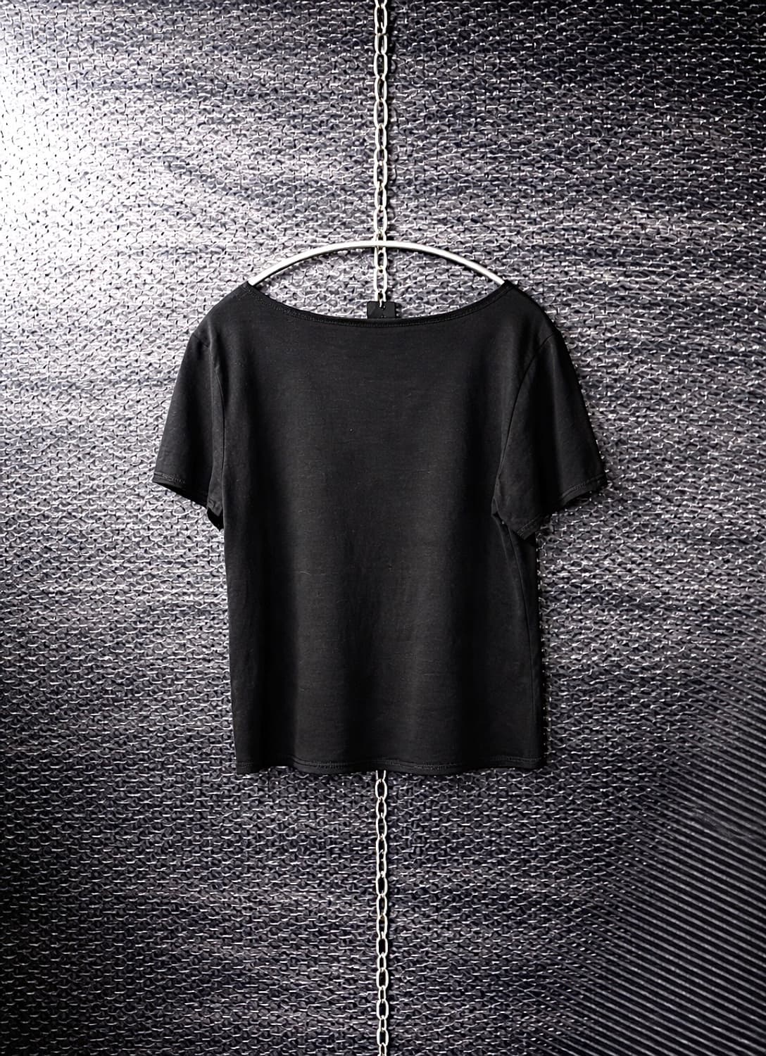 크롭 락 레터링 티셔츠 상품이미지2