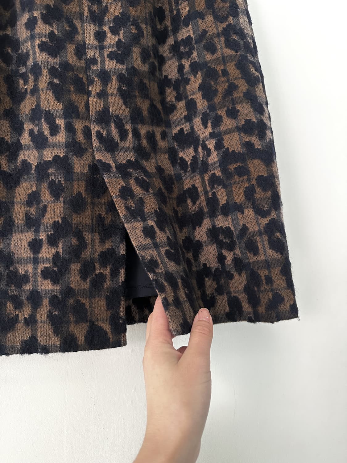 Clover pattern formal skirt / brown 상품이미지4