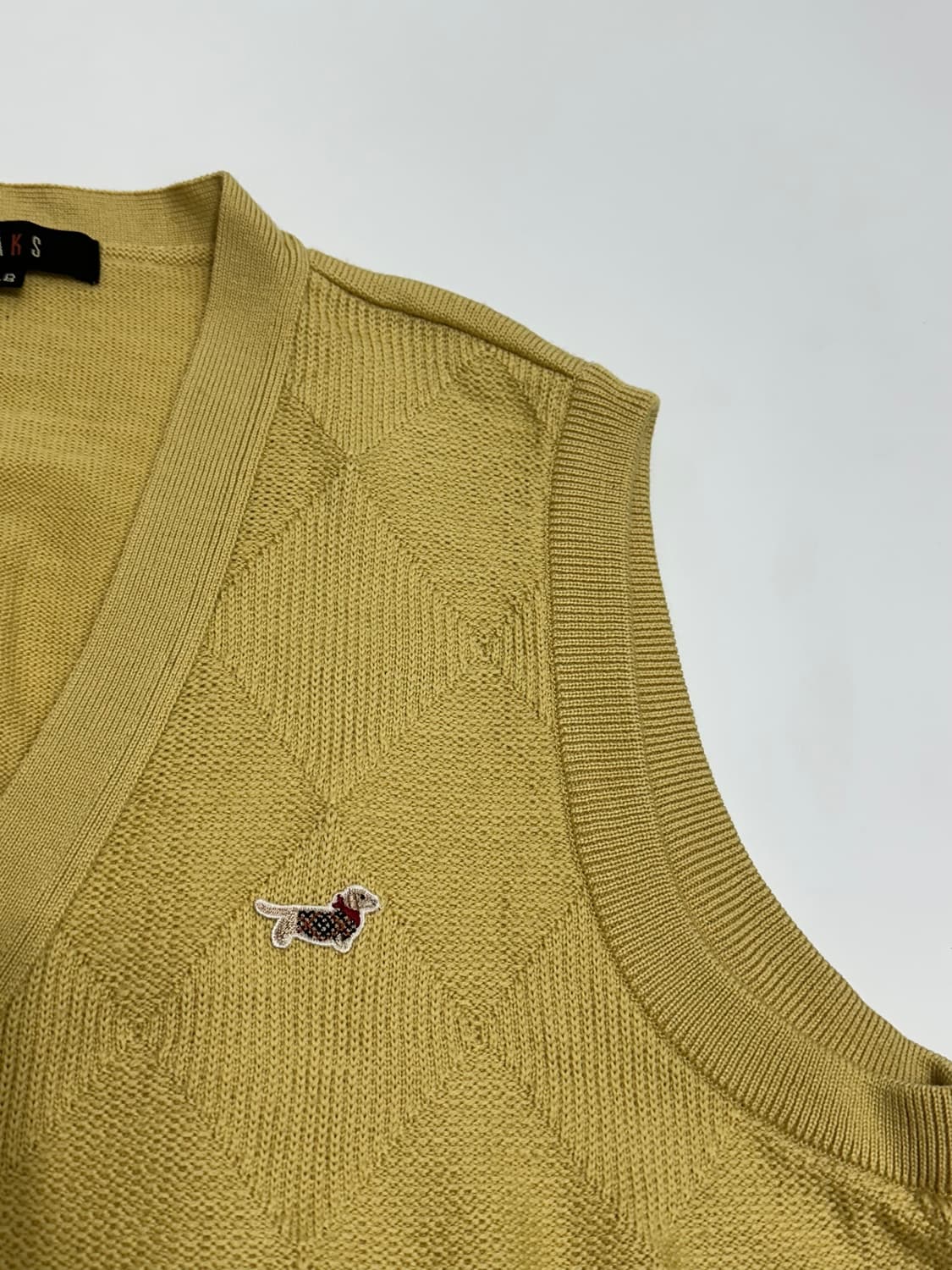 닥스 재팬 골프 아가일 니트 조끼 일본빈티지 상품이미지3