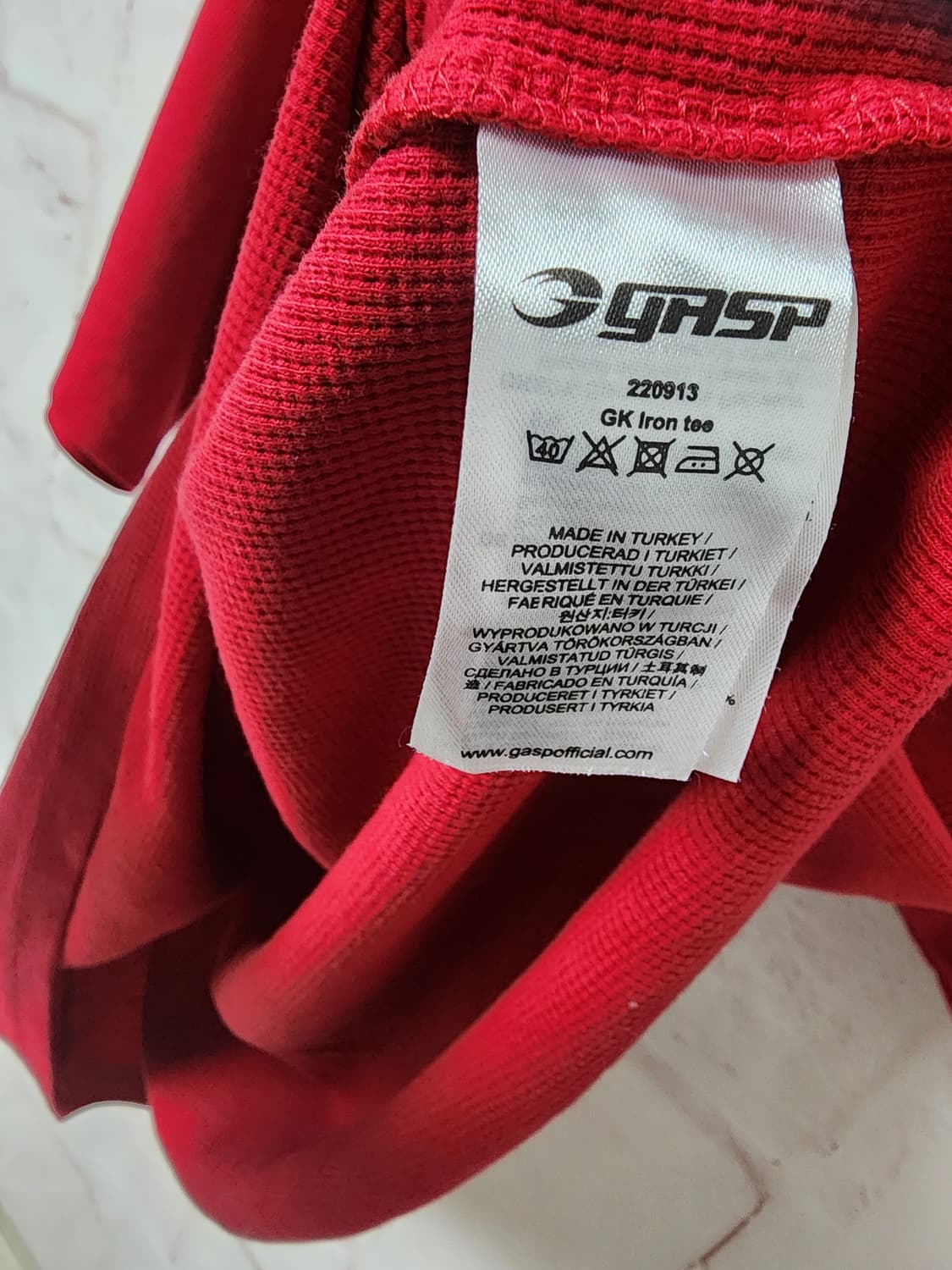 레드 색상의 가스프 킬러 반팔 티셔츠 상품이미지7