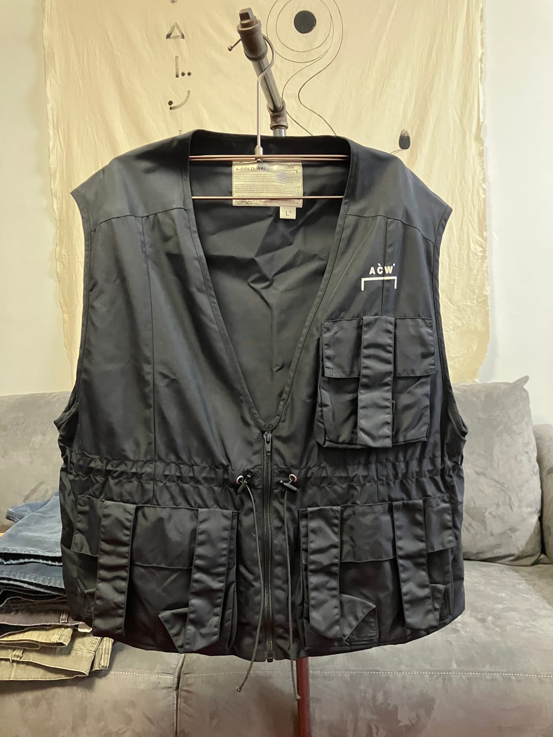 어콜드월 A-COLD-WALL 나일론 베스트 블랙 상품이미지1