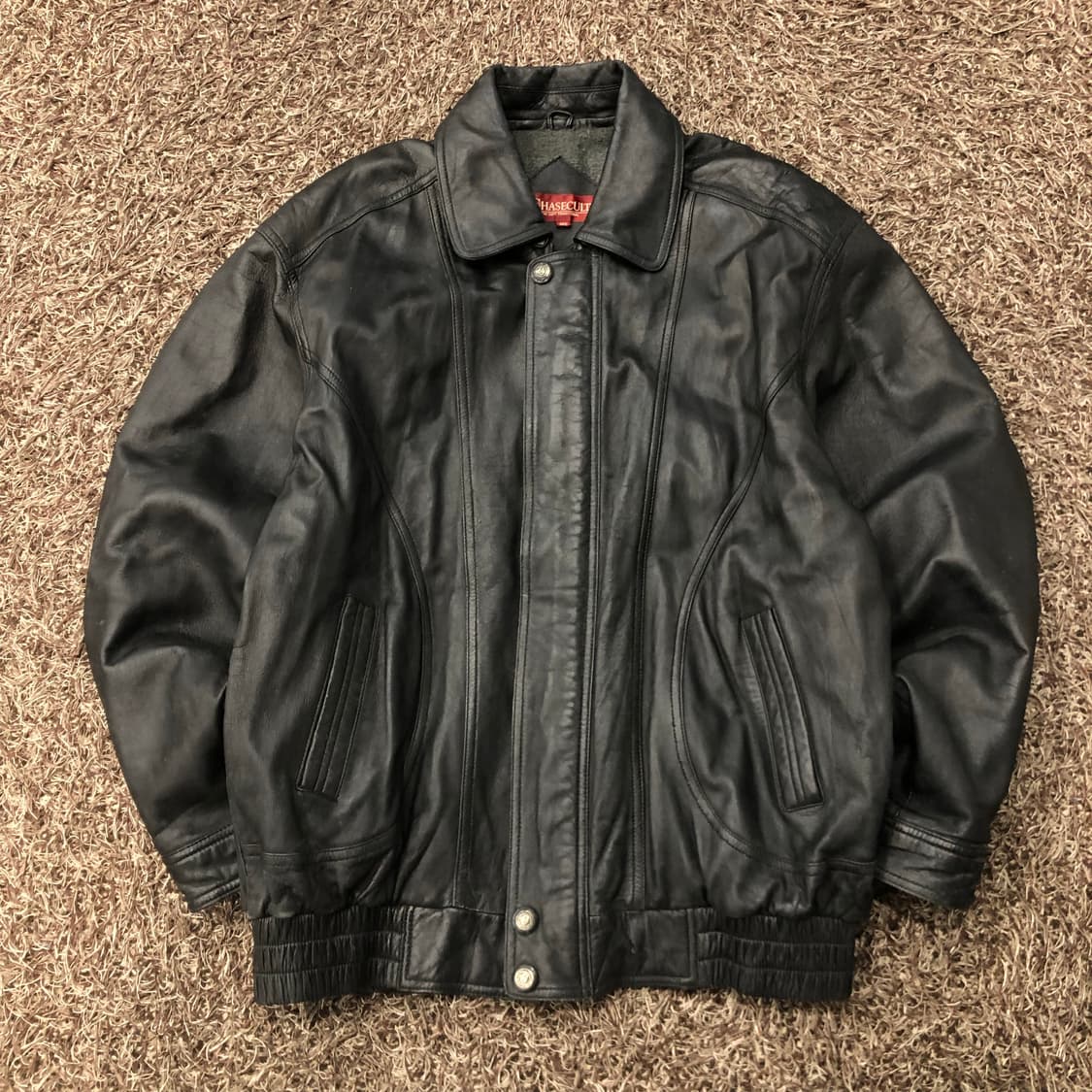 빈티지 양가죽 봄버 레더 가죽 자켓 상품이미지1