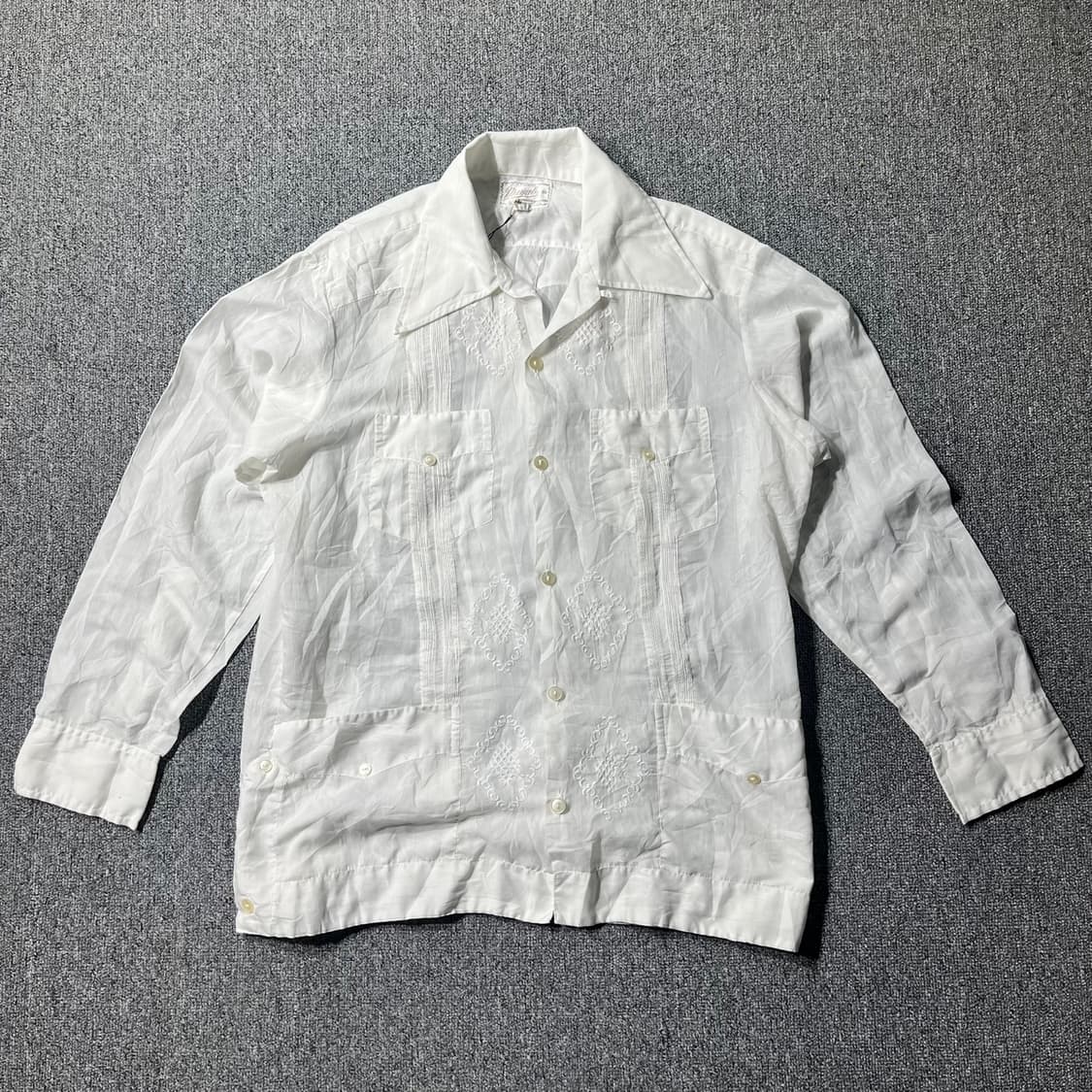 빈티지 쿠바 셔츠 화이트(100/old-7659) 상품이미지1