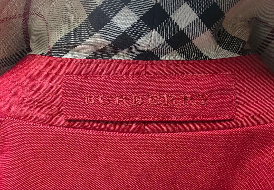 매장정품/ 버버리 트렌치코트 55 ~슬림66 노바체크 레드코트 AD53 상품이미지5