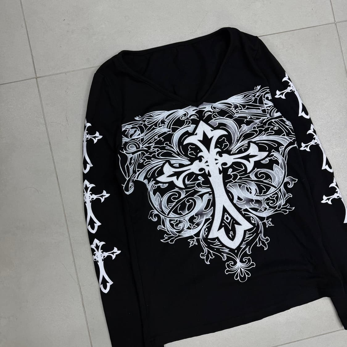 Gothic cross printing sleeve 상품이미지3