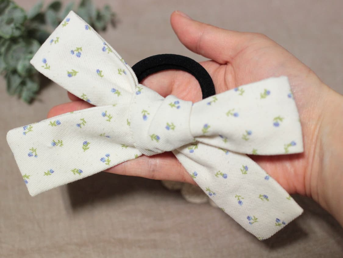 핸드메이드 모리걸 잔꽃 리본 머리끈 상품이미지8