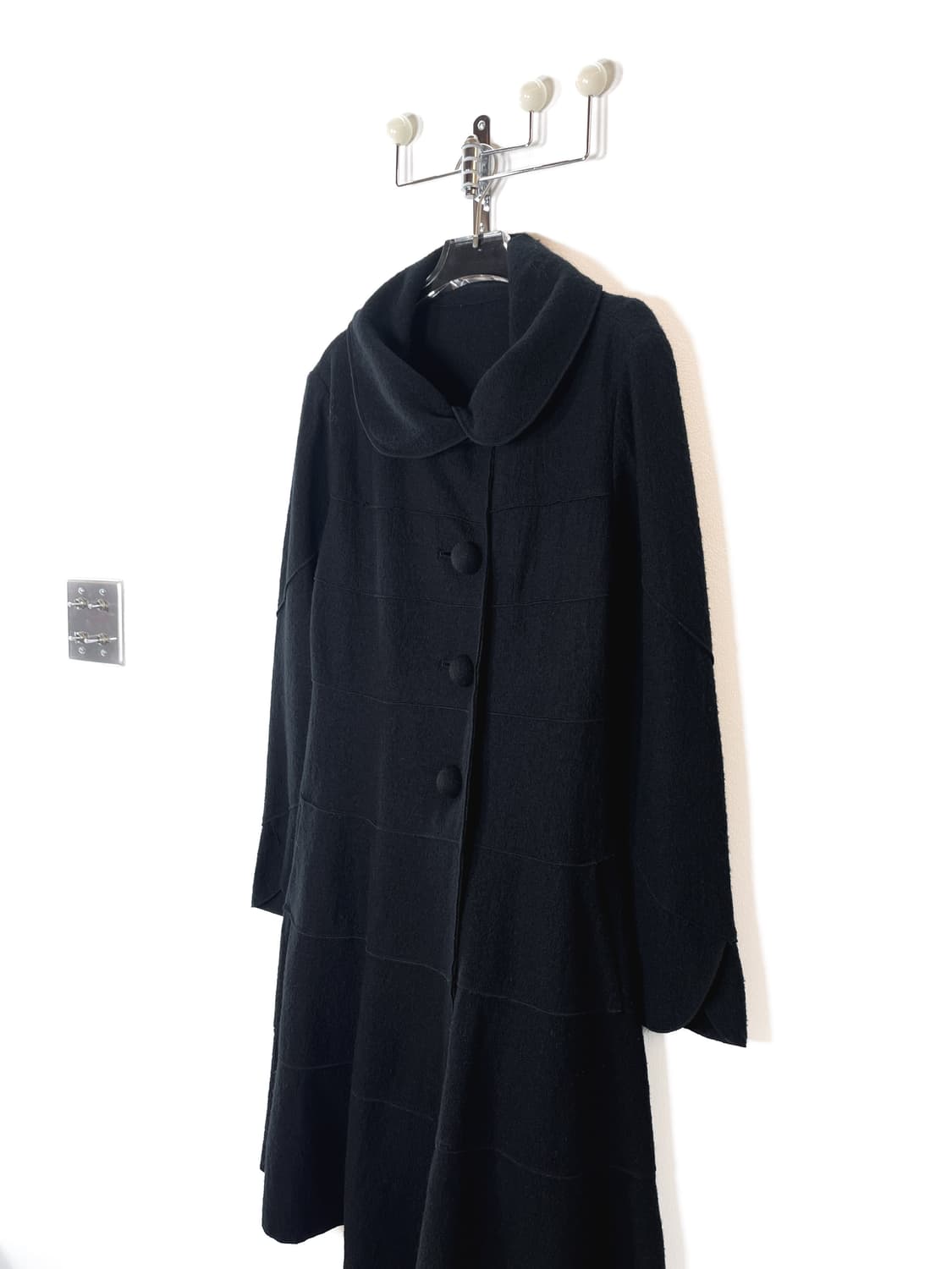 빈티지 라운드 카라 울 코트 상품이미지5