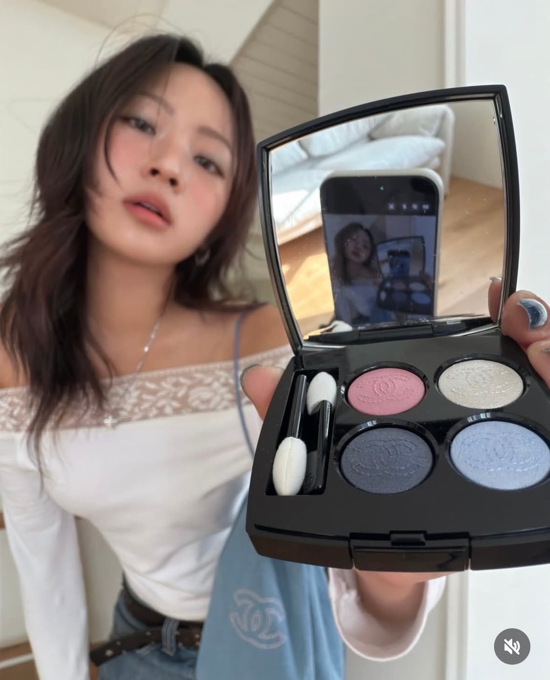 택달린 새상품) 폴리수엠 레이스 오프숄더 저지 탑 상품이미지3