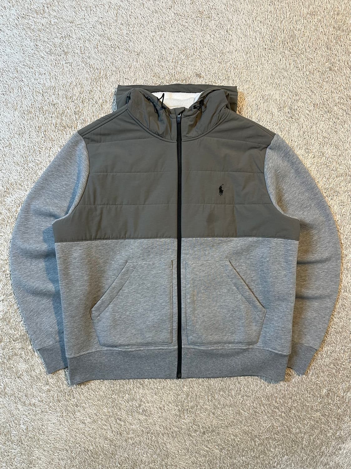 폴로 랄프로렌 신형 QR 하이브리드 풀집 후드집업 그레이 상품이미지1